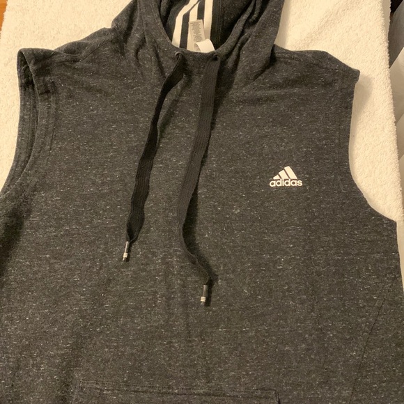 Tops - hooded adidas shirt